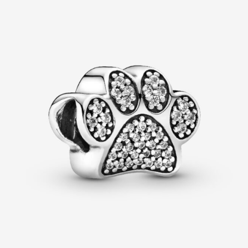 Pandora Sparkling Paw Print Charm